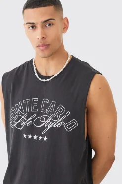 Oversized Monte Carlo Tank | UK^boohooMAN Online