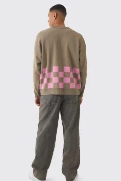 boohooMAN Oversized Moto Graphic Jumper In | UK| Knitwear