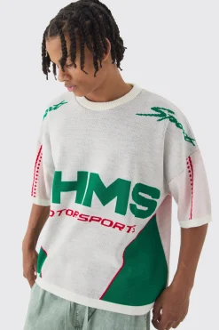 Oversized Moto Knitted T-shirt | UK^boohooMAN Outlet