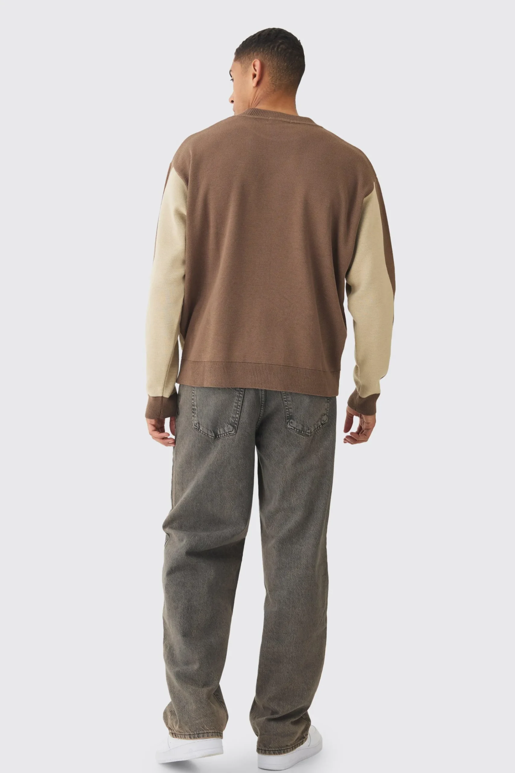 boohooMAN Oversized Moto Stripe Knitted Jumper | UK| Knitwear