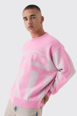 boohooMAN Oversized Moto Stripe Knitted Jumper | UK| Knitwear