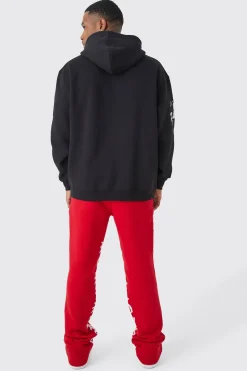 boohooMAN Oversized Multi Placement Graphic Hoodie | UK| Hoodies & Sweatshirts