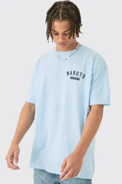 Oversized Naruto Anime Wash License T-shirt | UK^boohooMAN Sale