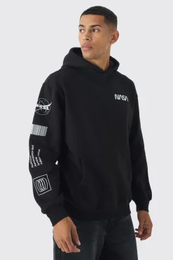 boohooMAN Oversized Nasa License Print Hoodie | UK| Hoodies & Sweatshirts