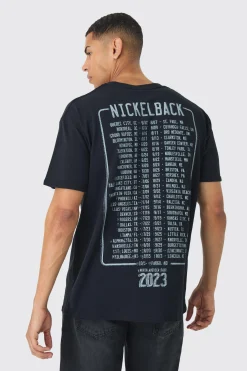 Oversized Nickleback License Print T-Shirt | UK^boohooMAN