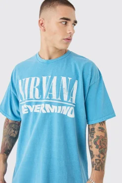 Oversized Nirvana Band Wash License T-shirt | UK^boohooMAN Hot