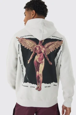 boohooMAN Oversized Nirvana Wash Band License Print Hoodie | UK| Hoodies & Sweatshirts