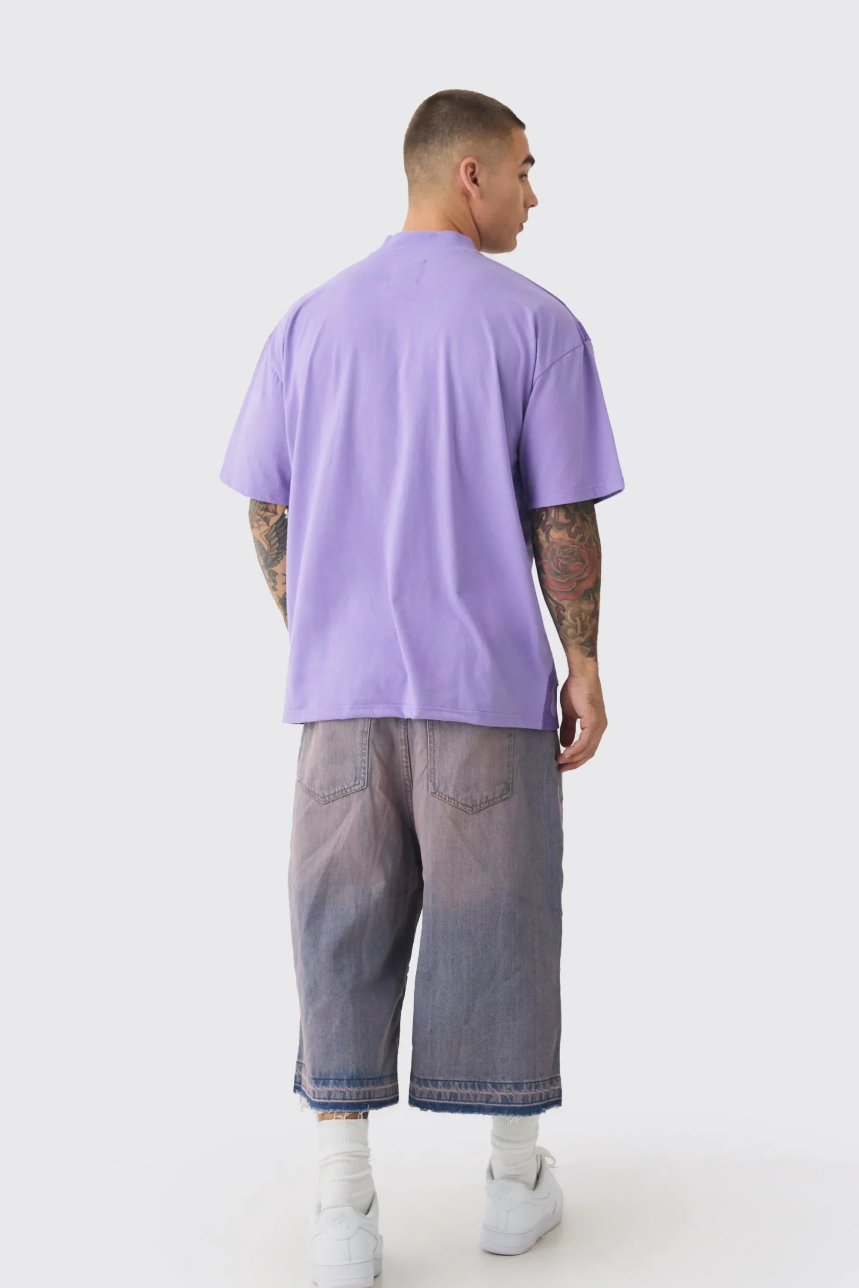 Oversized OFCL Man Homme Distressed Heavyweight T-shirt | UK^boohooMAN Online