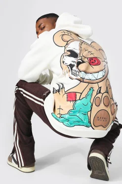 boohooMAN Oversized Ofcl Man Teddy Graphic Hoodie | UK| Hoodies & Sweatshirts