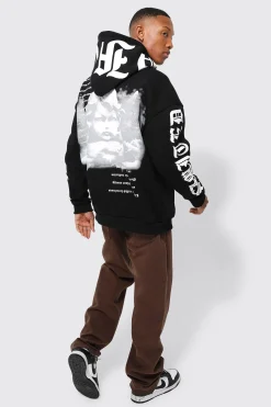 boohooMAN Oversized Ofcl Statue Graphic Hoodie | UK| Hoodies & Sweatshirts