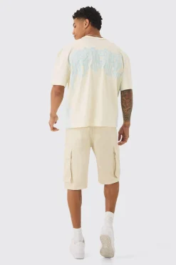 Oversized Official Applique Wash Heavyweight T-shirt | UK^boohooMAN Online