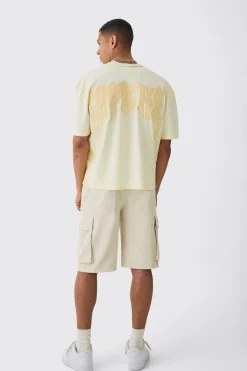 Oversized Official Applique Wash Heavyweight T-shirt | UK^boohooMAN Clearance