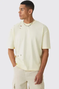 Oversized Official Applique Wash Heavyweight T-shirt | UK^boohooMAN Clearance