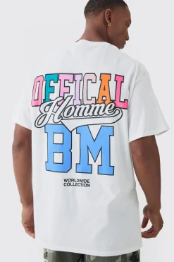 Oversized Official Back Print T-shirt | UK^boohooMAN Clearance