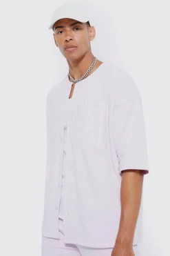 boohooMAN Oversized Official Baseball Polo & Short Set | UK| Tracksuits