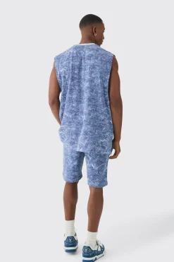 Oversized Official Concrete Printed Tank | UK^boohooMAN Online