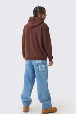 boohooMAN Oversized Official Cracked Print Hoodie | UK| Hoodies & Sweatshirts