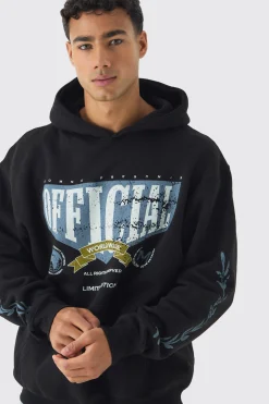 boohooMAN Oversized Official Cracked Print Hoodie | UK| Hoodies & Sweatshirts
