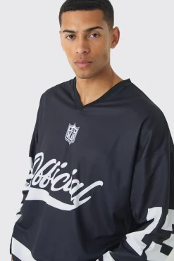 Oversized Official Mesh Hockey Top | UK^boohooMAN Clearance
