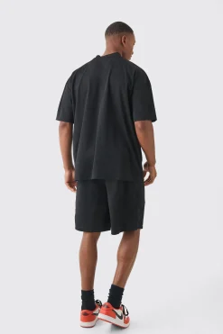 boohooMAN Oversized Official Mesh Varsity Top And Basketball Shorts Set | UK| Sets & Co-Ords|Tracksuits