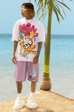 Oversized Official Nibbled T-shirt | UK^boohooMAN Discount