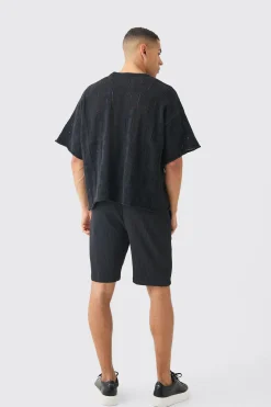 Oversized Official Open Stitch T-shirt In | UK^boohooMAN Hot
