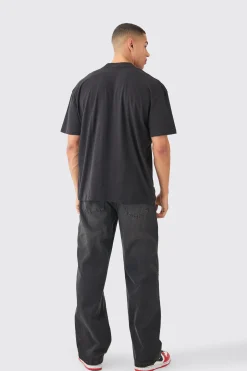 Oversized Official Over Seams Graphic T-shirt | UK^boohooMAN Online