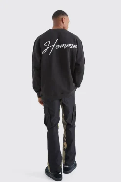 boohooMAN Oversized Official Puff Print Sweatshirt | UK| Hoodies & Sweatshirts
