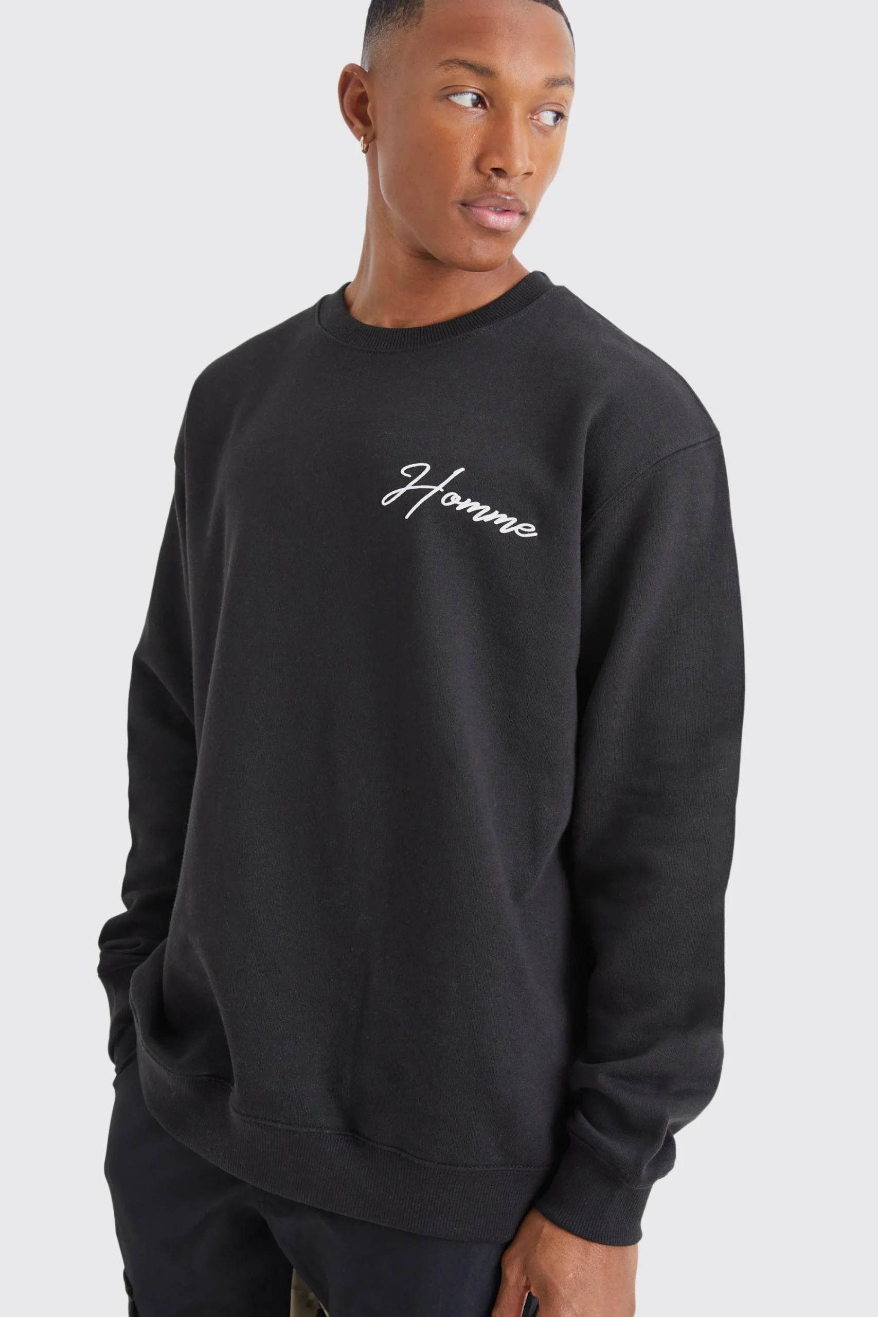 boohooMAN Oversized Official Puff Print Sweatshirt | UK| Hoodies & Sweatshirts
