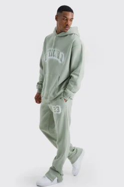 boohooMAN Oversized Official Spray Print Tracksuit | UK| Tracksuits