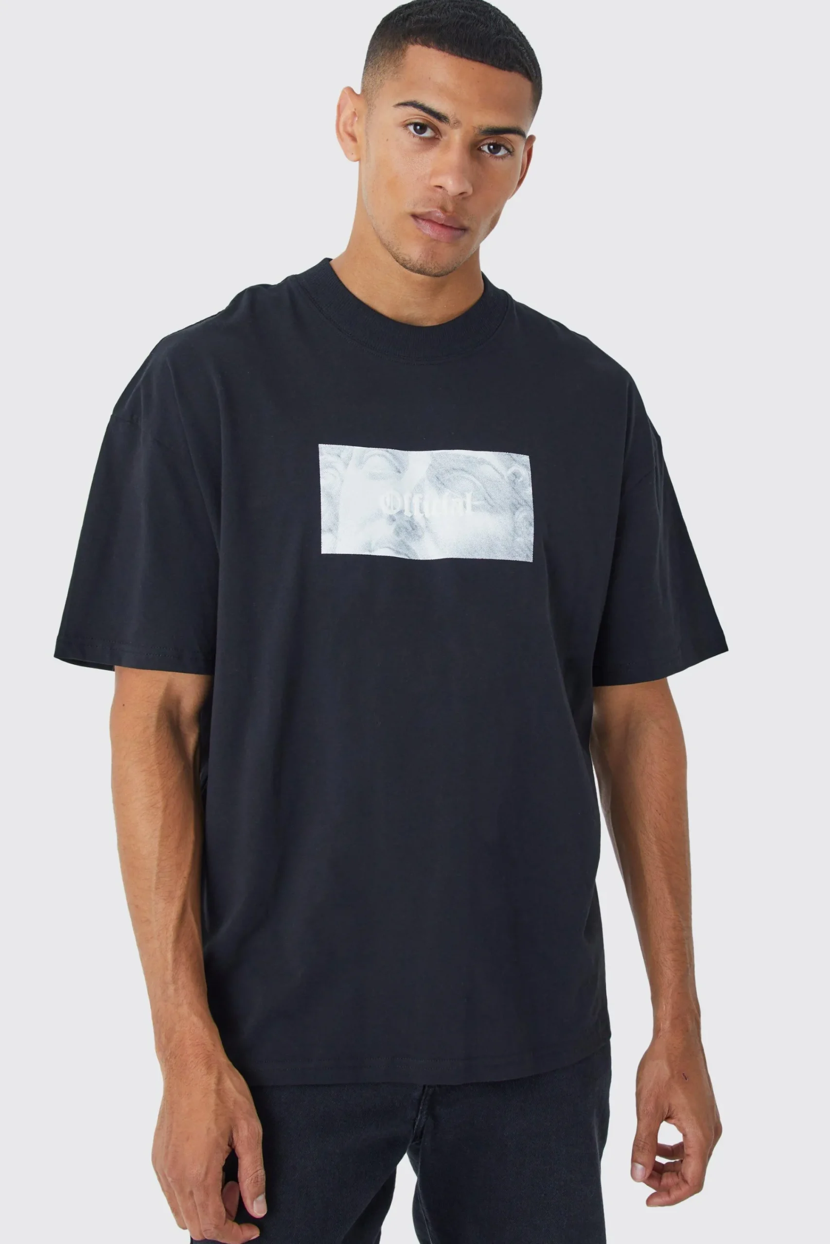 Oversized Official Statue Graphic T-shirt | UK^boohooMAN Hot