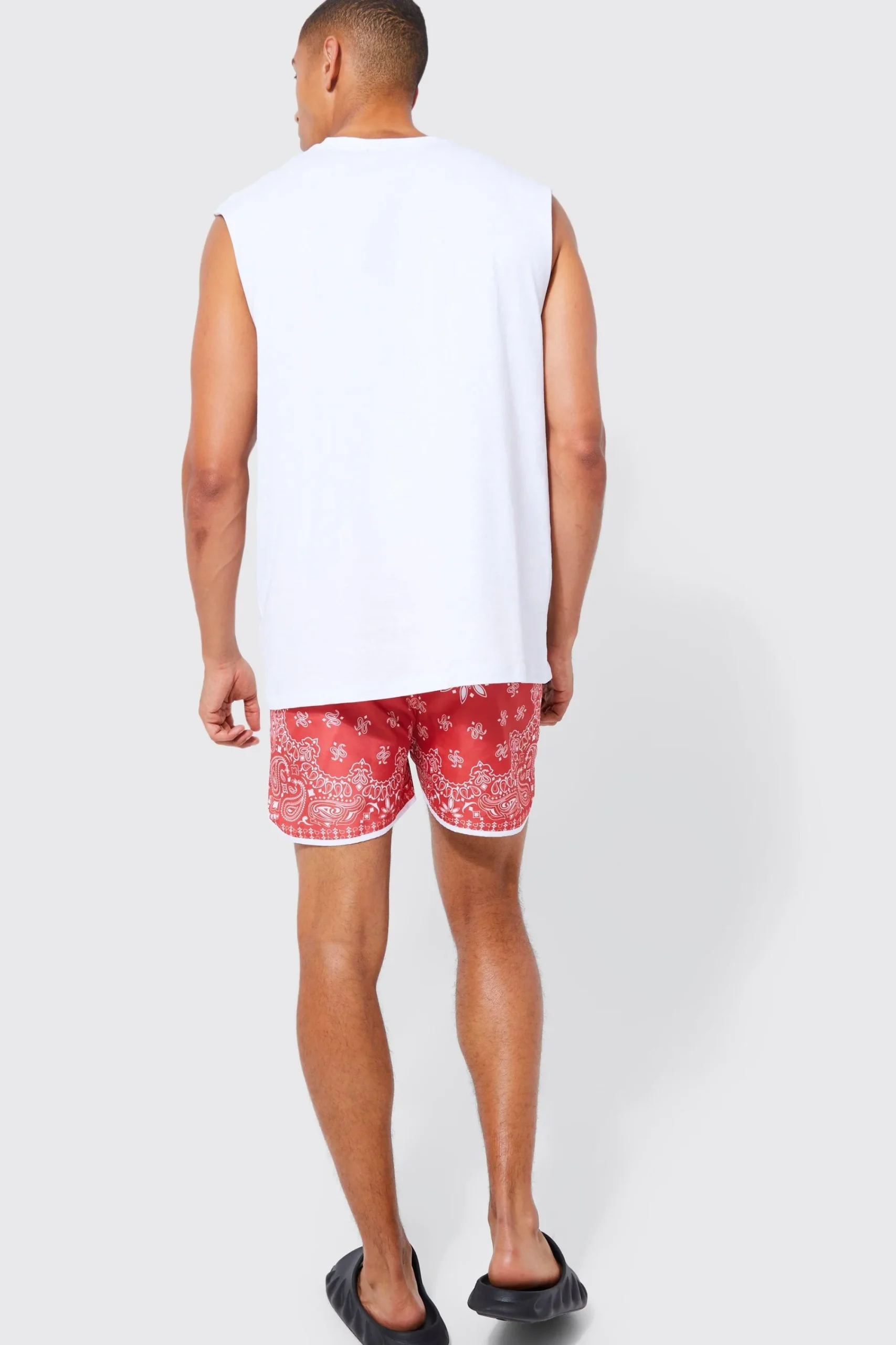 boohooMAN Oversized Official Tank & Bandana Swim Set | UK| Tracksuits