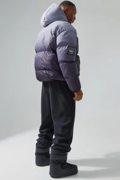 boohooMAN Oversized Ombre Print Ski Puffer Jacket | UK| Coats & Jackets