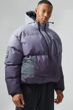 boohooMAN Oversized Ombre Print Ski Puffer Jacket | UK| Coats & Jackets