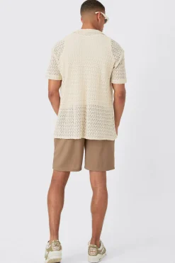 boohooMAN Oversized Open Knit Shirt | UK| Shirts