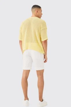 Oversized Open Stitch Pocket T-shirt In | UK^boohooMAN Clearance