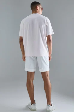 Oversized Ottoman Rib T-Shirt | UK^boohooMAN Sale