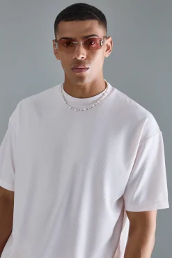 Oversized Ottoman Rib T-Shirt | UK^boohooMAN Sale