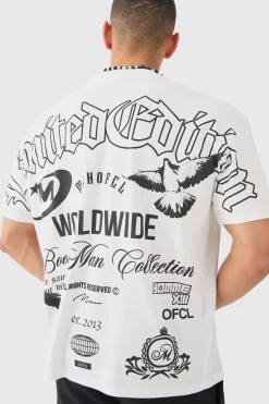 Oversized Over Seams Branded T-shirt | UK^boohooMAN Sale