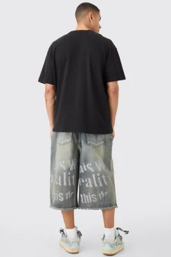 Oversized Over Seams Gothic Dove Graphic T-shirt | UK^boohooMAN Online