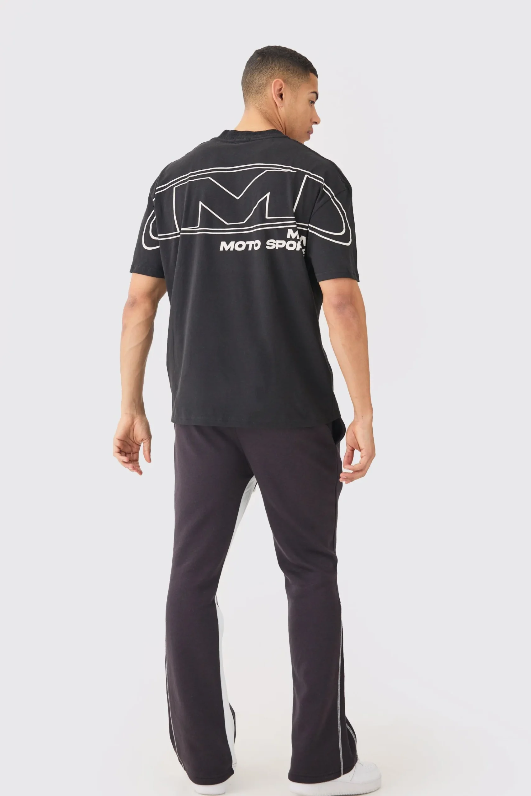 Oversized Over Seams Moto Sport T-shirt | UK^boohooMAN Hot