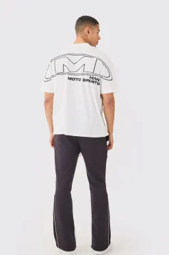 Oversized Over Seams Moto Sport T-shirt | UK^boohooMAN Clearance