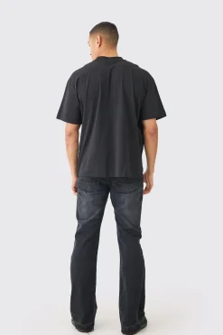 Oversized Over Seams Varsity LA Graphic T-shirt | UK^boohooMAN Online