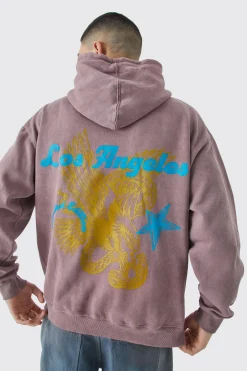 boohooMAN Oversized Overdye Los Angeles Hoodie | UK| Hoodies & Sweatshirts
