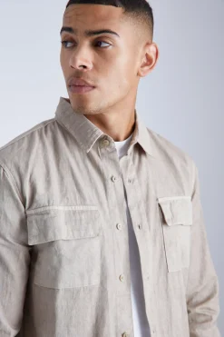 boohooMAN Oversized Overdyed Twill Overshirt | UK| Shirts