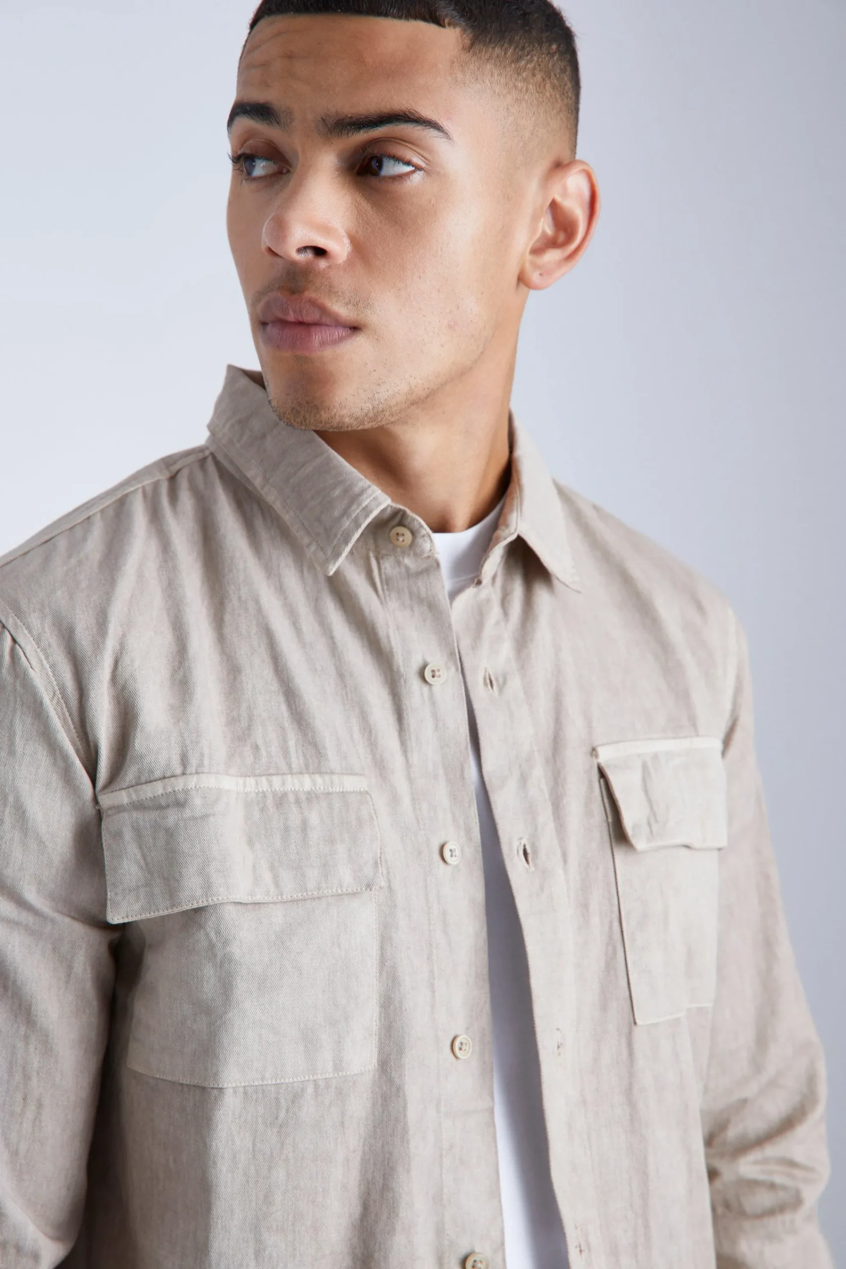 boohooMAN Oversized Overdyed Twill Overshirt | UK| Shirts