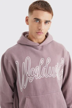 boohooMAN Oversized Overdyed Worldwide Hoodie | UK| Hoodies & Sweatshirts