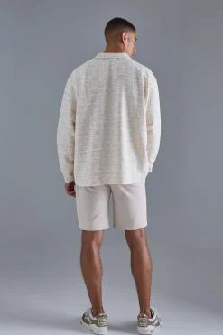 boohooMAN Oversized Paisley Jacquard Rugby Sweatshirt | UK| Hoodies & Sweatshirts