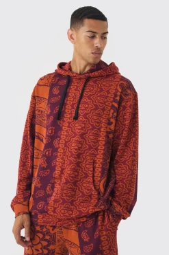 boohooMAN Oversized Paisley Jacquard Hoodie | UK| Hoodies & Sweatshirts