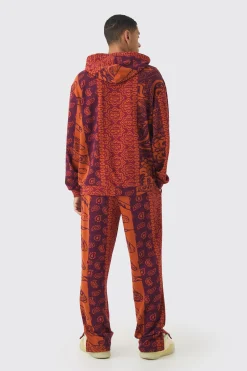 boohooMAN Oversized Paisley Jacquard Hoodie | UK| Hoodies & Sweatshirts